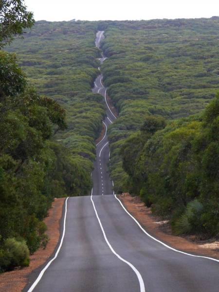 random pic road in kangaroo island australia