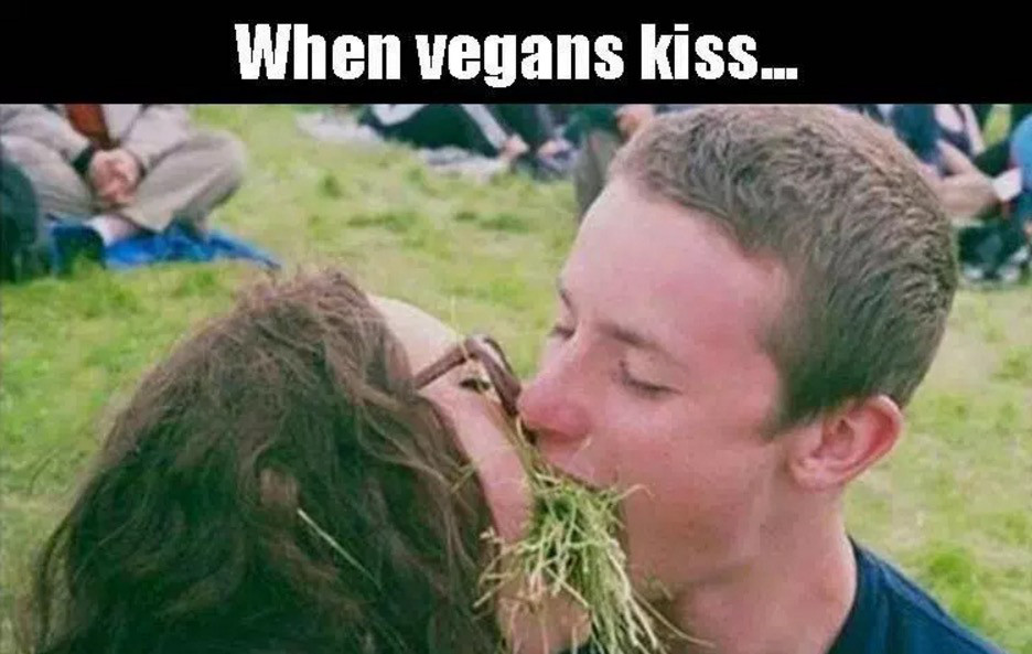 vegan kiss - When vegans kiss...