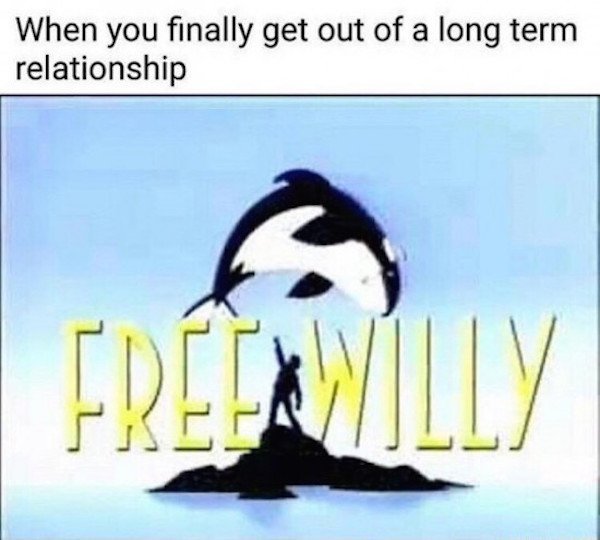 random pic photo caption - When you finally get out of a long term relationship Freenvilly
