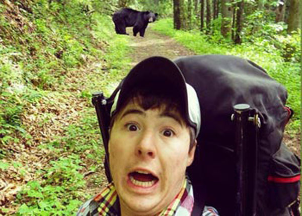 selfie with a bear