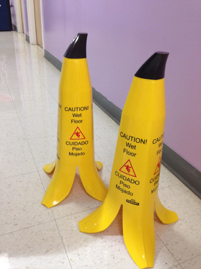 banana peel meme - Caution! Wet Floor Caution! Cuidado Piso Mojado Wet Floor Cuidado Piso Mojado