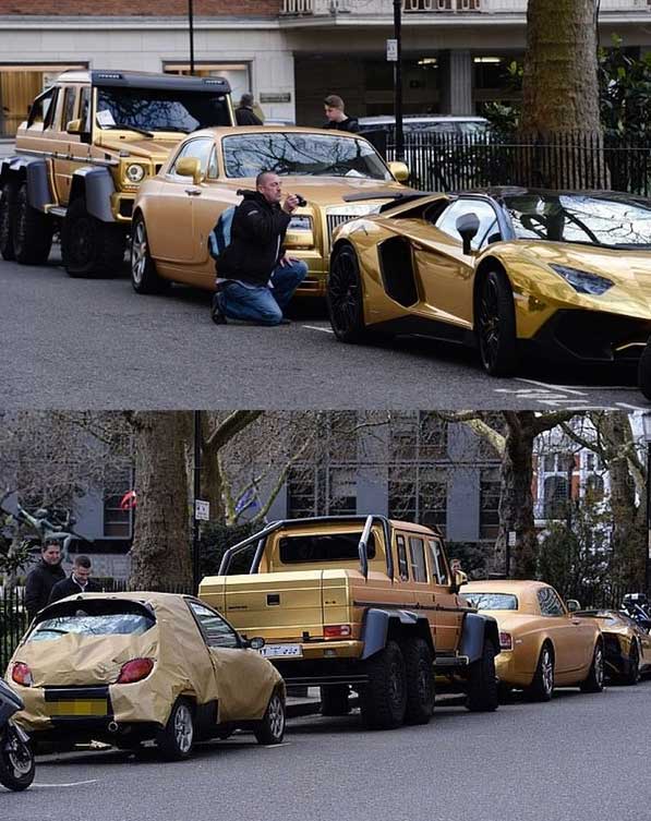 gold ferrari london