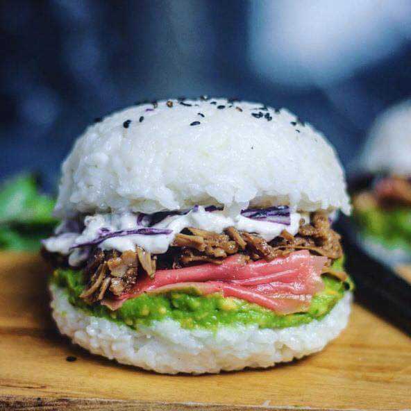 burger and sushi