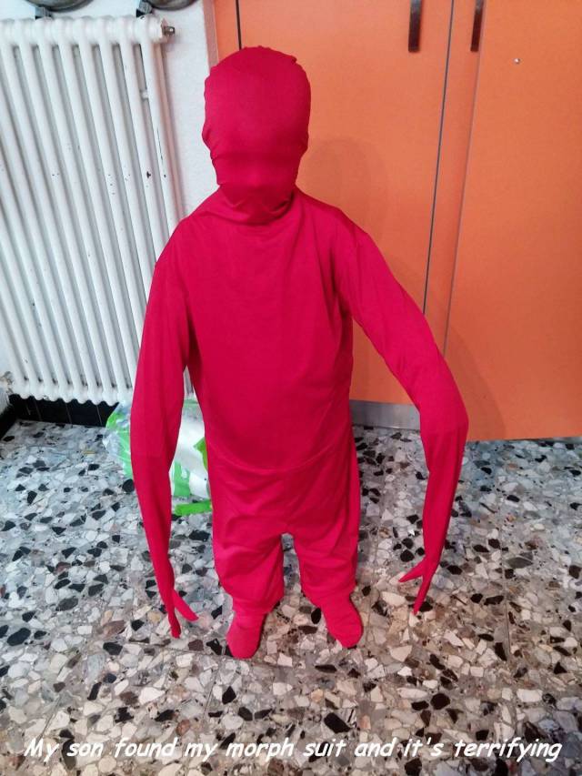 kids being weird - My son found my morph suit and it's terrifying