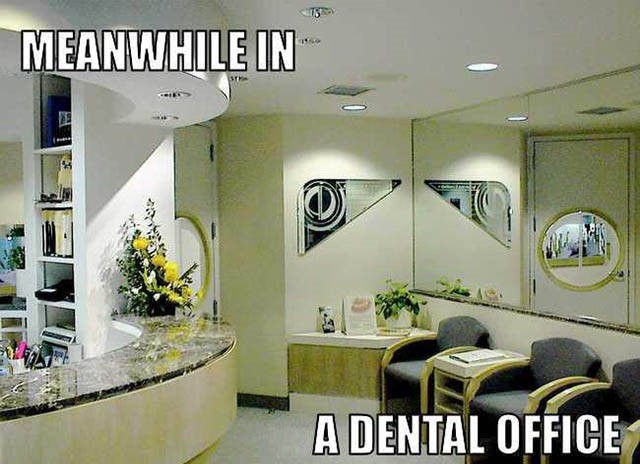 halloween dental memes - Meanwhile In A Dental Office