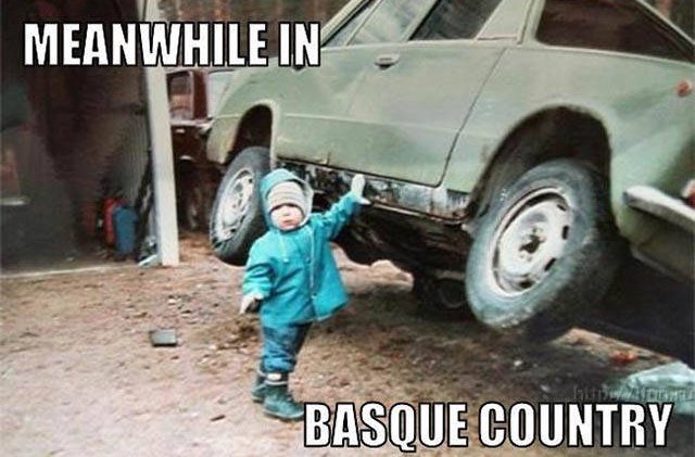 strong baby memes - Meanwhile In Basque Country