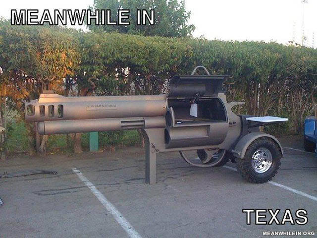 gun grill - Meanwhile In Texas Meanwhilein.Org