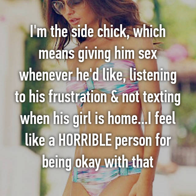 37 Totally Honest Side Chick Confessions...