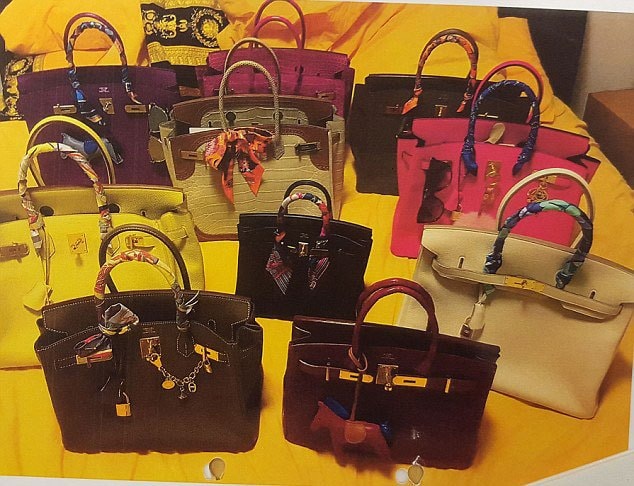 It was reported that she spent over  $1 Million dollars on handbags alone.