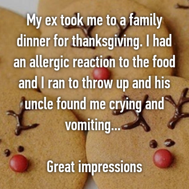 cute christmas cookies - My ex took me to a family dinner for thanksgiving. I had an allergic reaction to the food and I ran to throw up and his uncle found me crying and vomiting... Great impressions