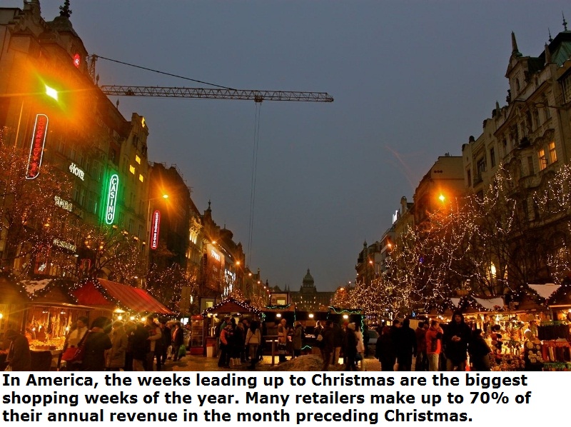 wenceslas square prague christmas market - CO2 In America, the weeks leading up to Christmas are the biggest shopping weeks of the year. Many retailers make up to 70% of their annual revenue in the month preceding Christmas.