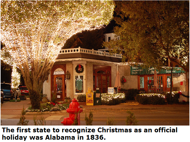 fairhope alabama - .00 11000 Wiony Sandwiches Seus La The first state to recognize Christmas as an official holiday was Alabama in 1836.