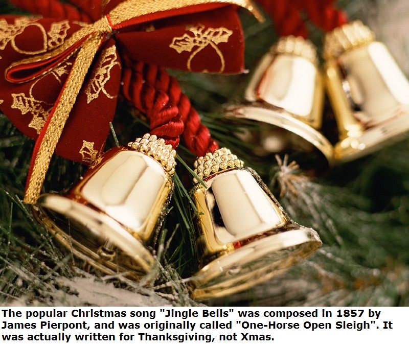 sleigh bells christmas - The popular Christmas song "Jingle Bells" was composed in 1857 by James Pierpont, and was originally called "OneHorse Open Sleigh". It was actually written for Thanksgiving, not Xmas.