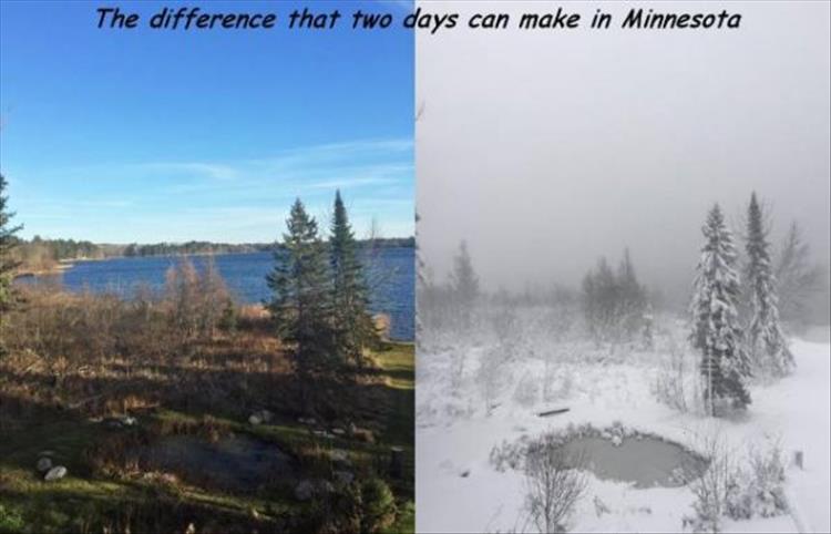 minnesota reddit - The difference that two days can make in Minnesota