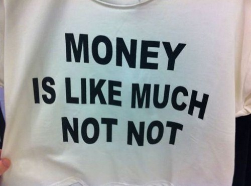 japanese clothes with english words - Money Is Much Not Not