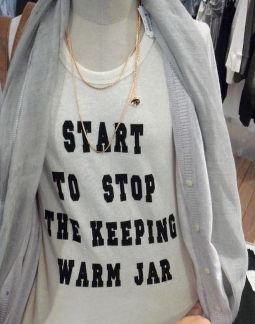 chinese nonsense t shirt - Start To Stop Th. Keeping Warm Jar