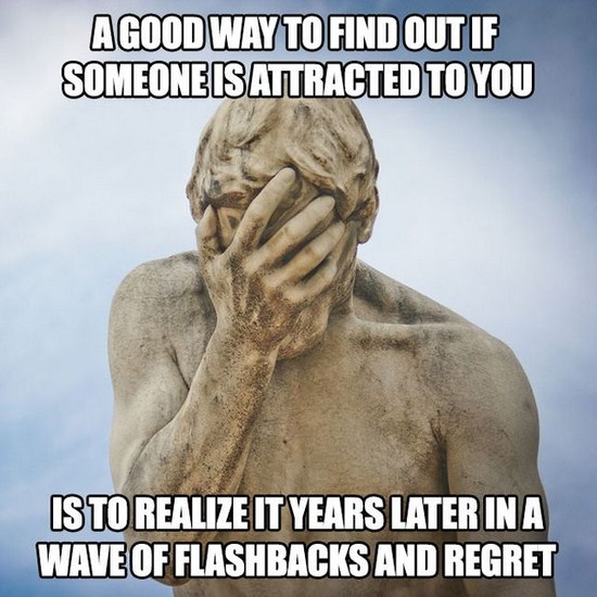 statue facepalm - Agood Way To Find Out If Someone Is Attracted To You Is To Realize It Years Later In A Wave Of Flashbacks And Regret