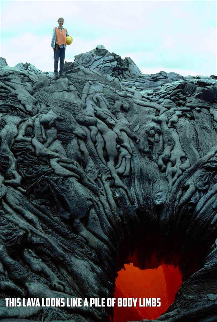 volcano looks like bodies - Giveco This Lava Looks A Pile Of Body Limbs