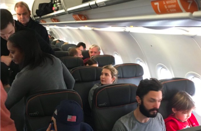 So a couple delayed everyone’s holiday flight plans because they uncomfortable to sit next to a completely civilized woman because of who her daddy is.Ivanka was on a JetBlue flight leaving JFK Thursday morning with her family when a passenger started screaming, “Your father is ruining the country.” The guy went on, “Why is she on our flight. She should be flying private.” The guy had his kid in his arms as he went on the tirade.