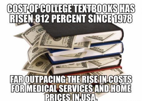 cash - Cost Of College Textbooks Has Risen 812 Percent Since 1978 Far Outpacing The Rise In Costs For Medical Services And Home Prices In Usa