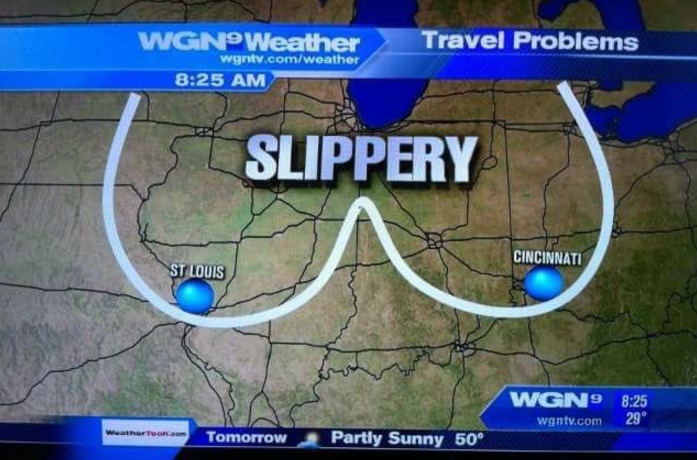 slippery weather map - Travel Problems WGNWeather wgnty.comweather Slippery Cincinnati St Louis Wgn wgnty.com 29 WeatherTech Tomorrow Partly Sunny 50