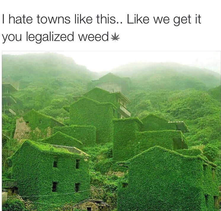meme - I hate towns this.. we get it you legalized weed