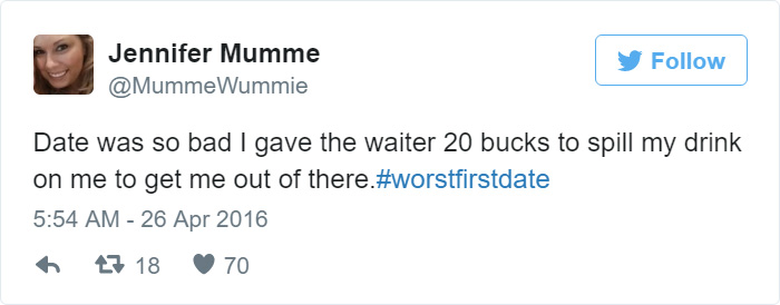 28 Funny Tweets About First Dates From Hell!