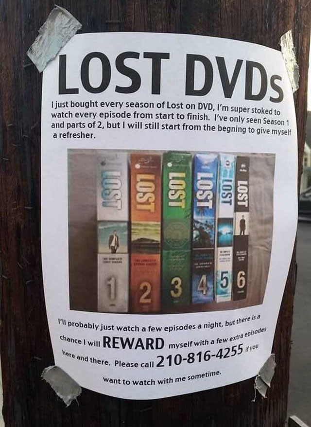 dvds meme - Lost Dvds Liust bought every season of Lost on Dvd, I'm super stoked to watch every episode from start to finish. I've only seer and parts of 2, but I will still start from the begning to give myself a refresher. List Lost Lost Lost Lost Lost 