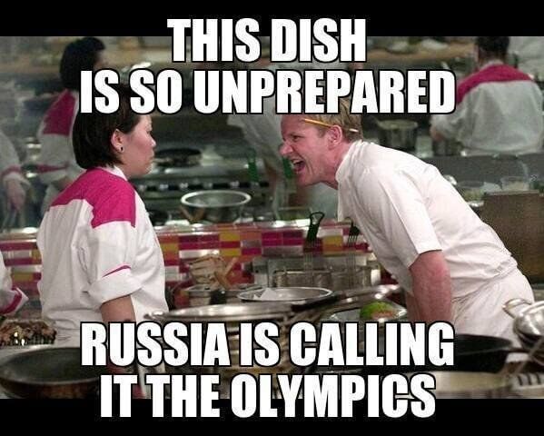 gordon ramsay memes - This Dish Is So Unprepared Russia Is Calling It The Olympics