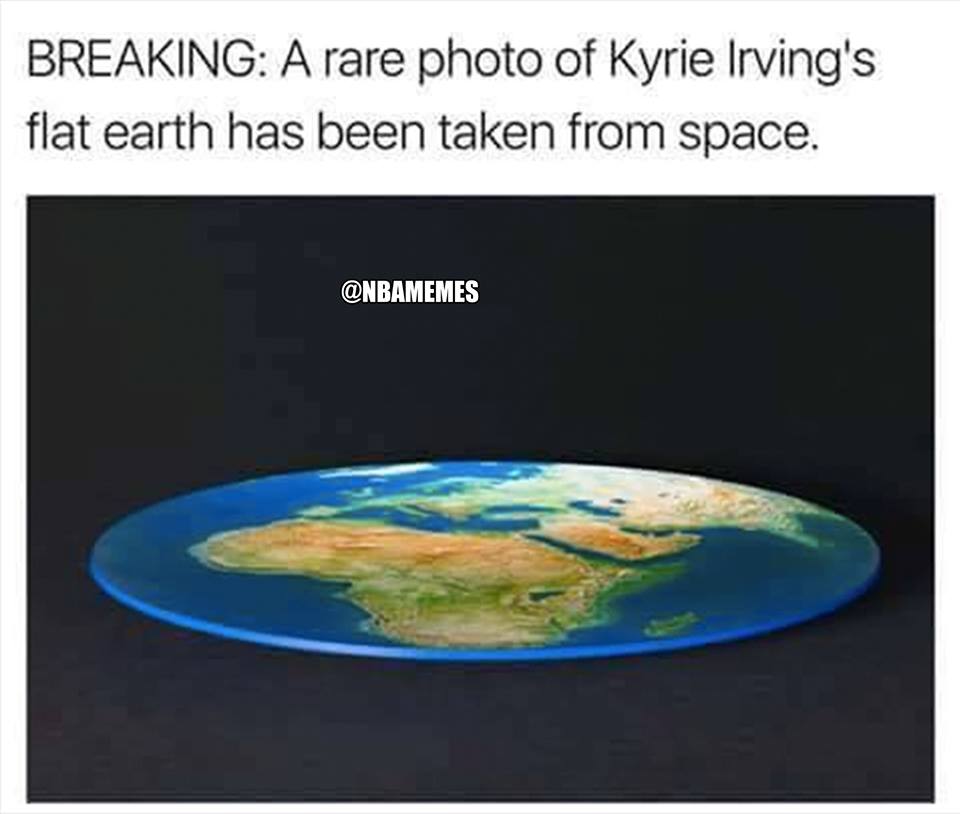 Breaking A rare photo of Kyrie Irving's flat earth has been taken from space.