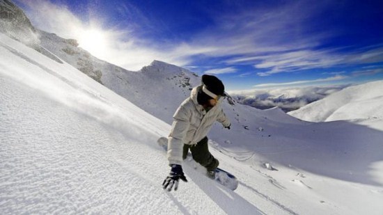 downhill snowboarding