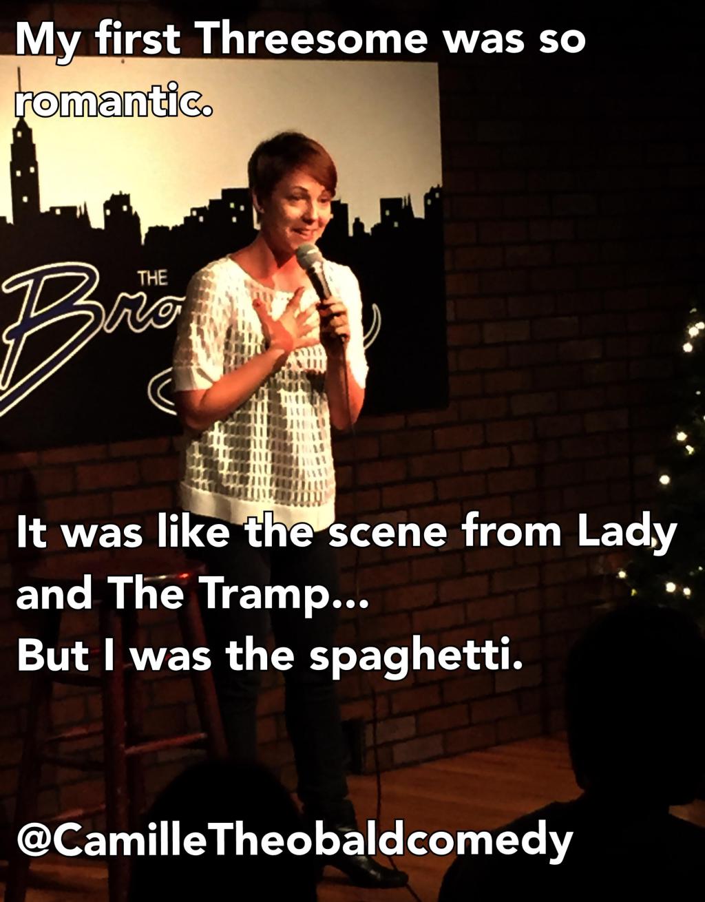 work meme about being the spaghetti in a threesome