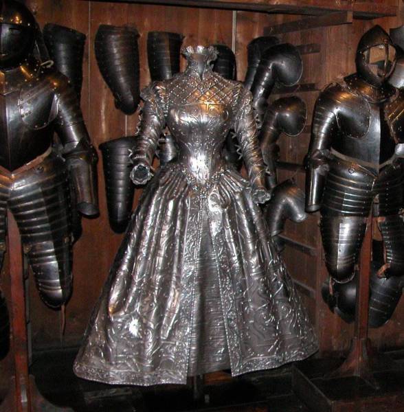 armored ball gown