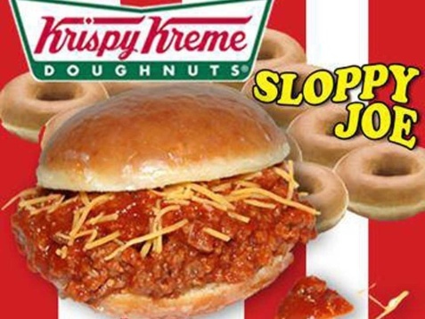 food fail krispy kreme sloppy joe - Io Doughnuts hrispy hreme Sloppy Joe