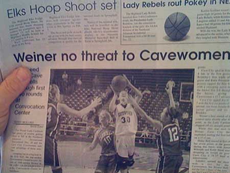 newspaper - Elks Hoop Shoot set lady Rebels roul Pokey In Weiner no threat to Cavewomen bed Savo 015 host rounds Convocation Center 30 12