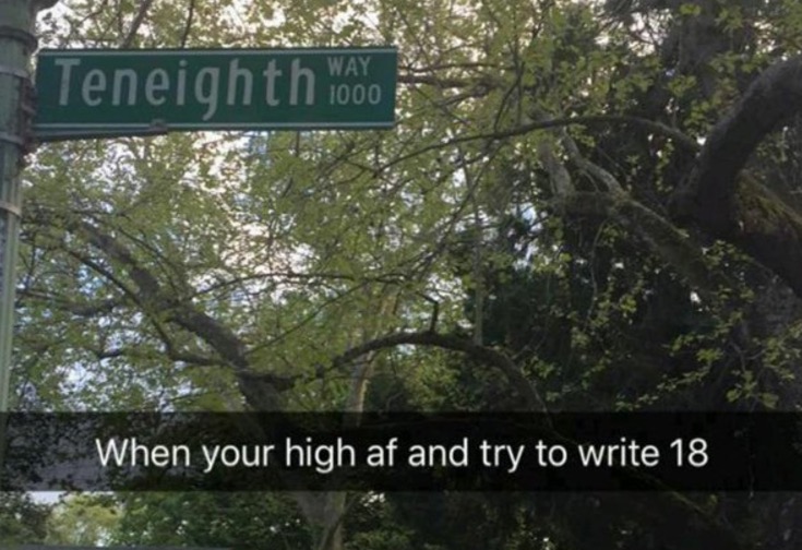 nature - Teneighth 1000 Way 1000 When your high af and try to write 18