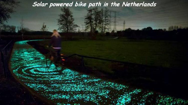 van gogh roosegaarde - Solar powered bike path in the Netherlands