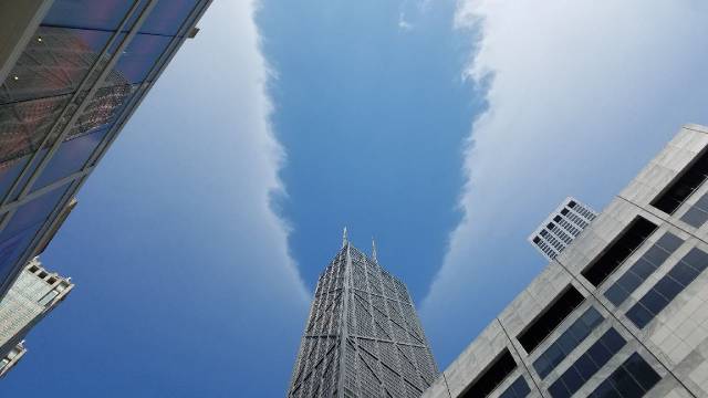 skyscraper clouds