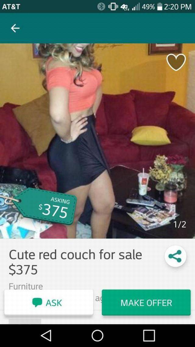 video - At&T 04 49% Asking $375 375 12 Cute red couch for sale $375 Furniture Ask Make Offer Ask at Make Offer