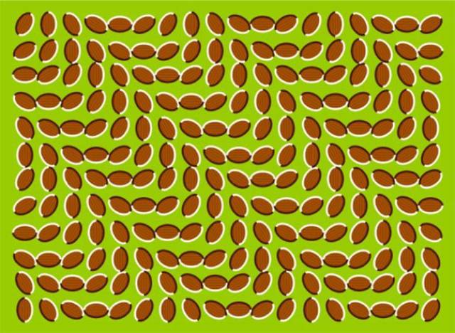Wavy Leaves-No, that’s not a GIF. Stare straight in the middle and the wavy leaves should slow down or stop moving entirely.

-