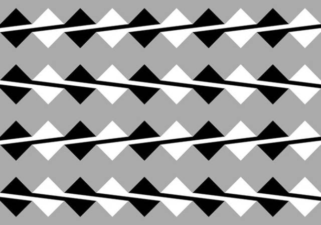 Triangles and Lines-

Those lines might look crooked but, of course, they’re actually totally horizontal.