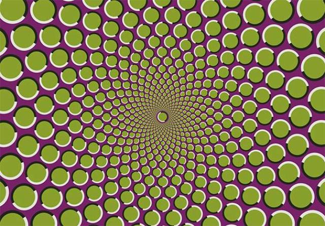 Green Vortex-Whoa. It’s like we’re spinning into the quantum zone with Doctor Strange. This optical illusion should look like the vortex is moving.