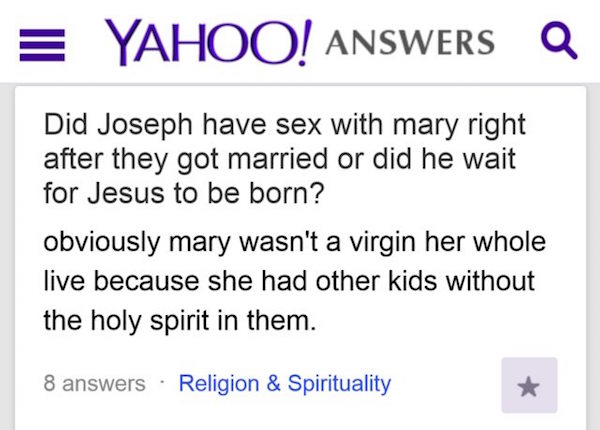 2O Yahoo Questions About Sex That Will Make You Lose Faith In Humanity