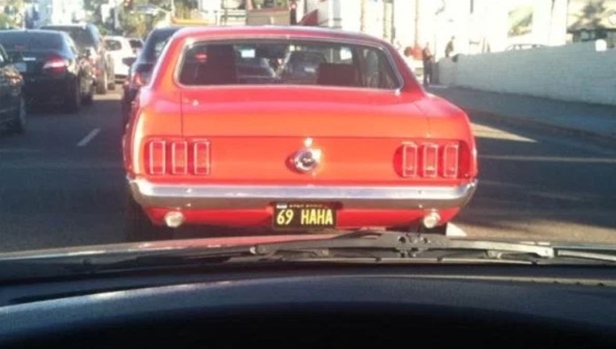 funny license plate classic