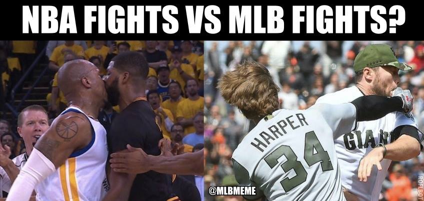 NBA vs MLB fights