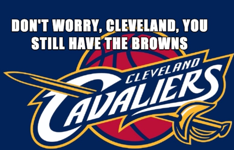 Meme making fun of how the Cavaliers lost