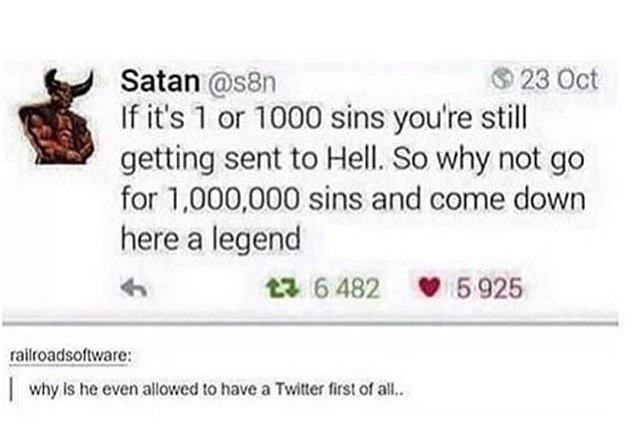 Satan on twitter