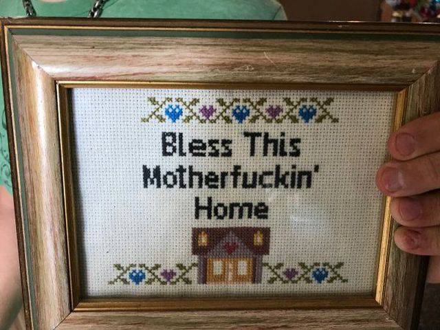 needlework - Bless This Motherfuckin' Home