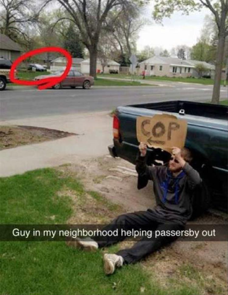 helping out neighborhood - Vitit Guy in my neighborhood helping passersby out