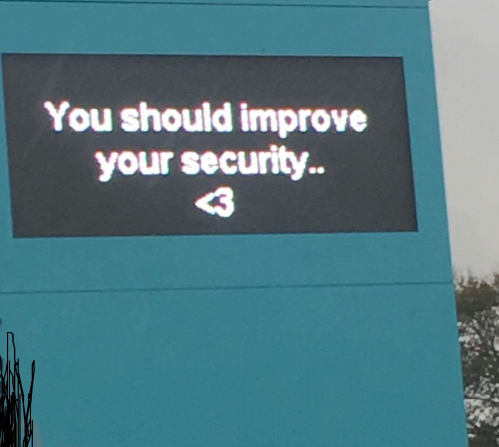 sign - You should improve your security..